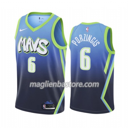 Maglia NBA Dallas Mavericks Kristaps Porzingis 6 Nike 2019-20 City Edition Swingman - Uomo